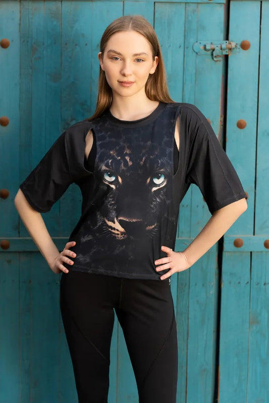 CHEETAH Cut eye OVER SIZE