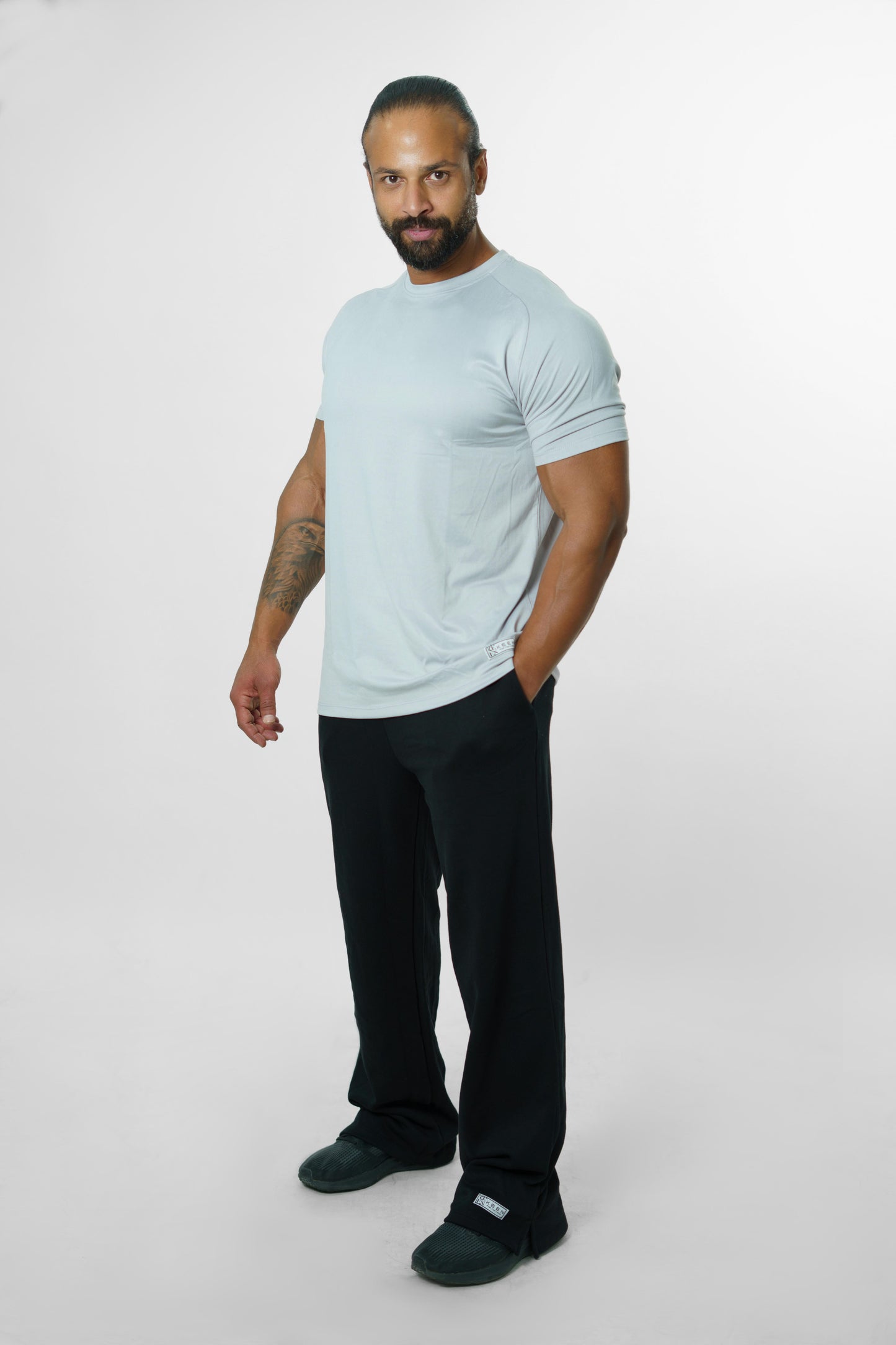 Men Regular Short Sleeve Grey