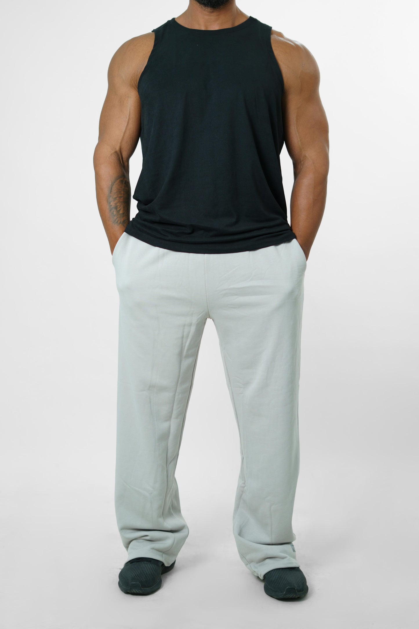 Straight Leg Pants Grey