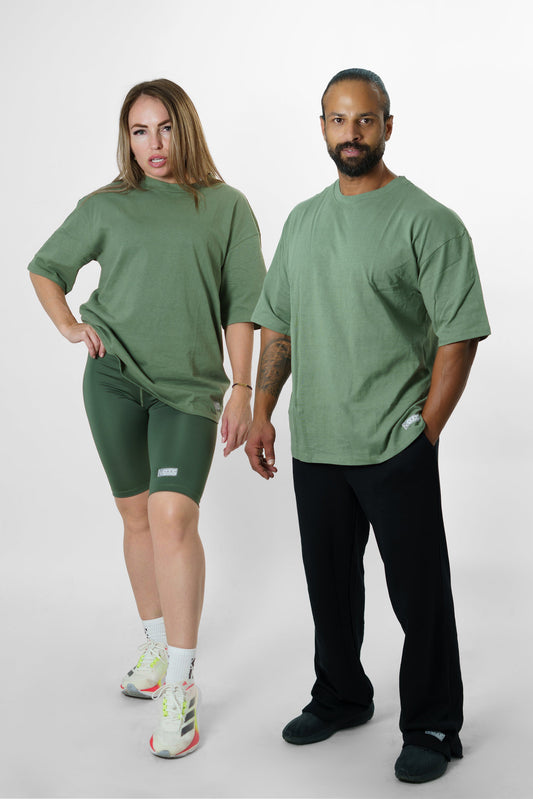 Long Oversized Tee Unisex Green