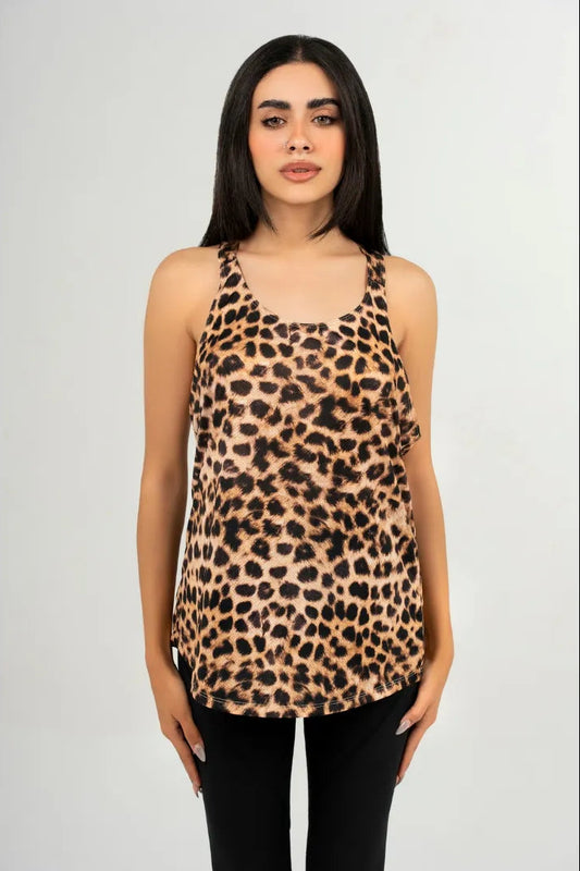 Leopard tank top back strap