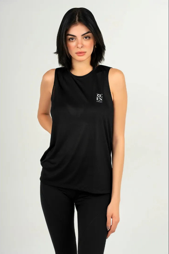 Basic black tank top