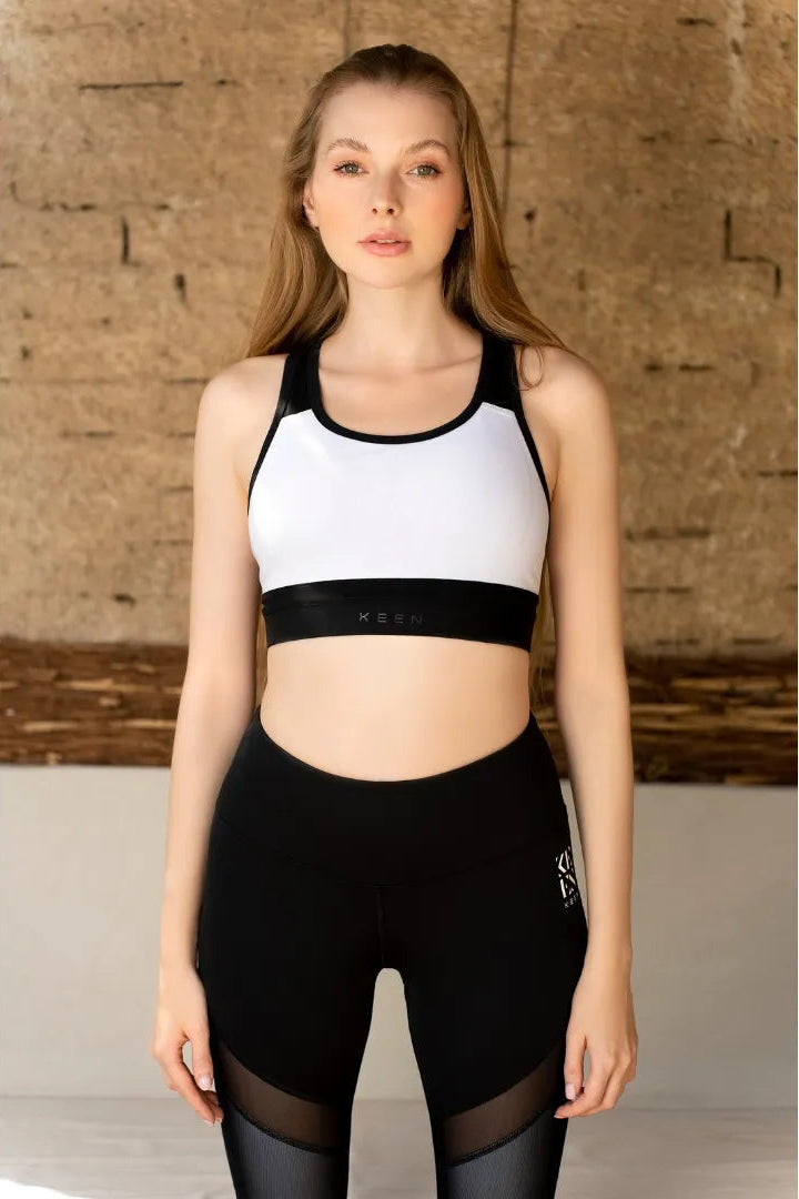 White & black bra