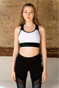 White & black bra
