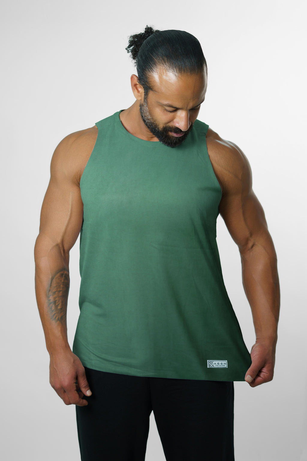 Men Tank Top Green