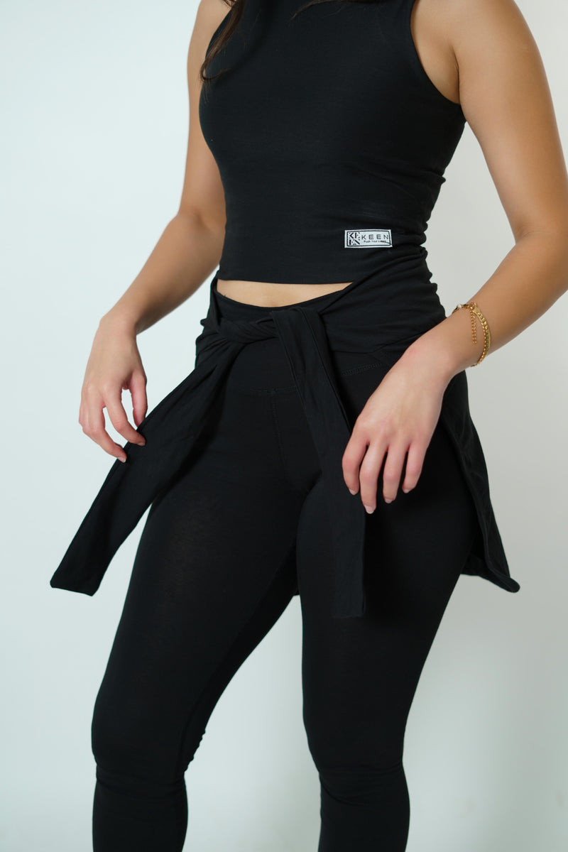 Zip Hip Cover Black