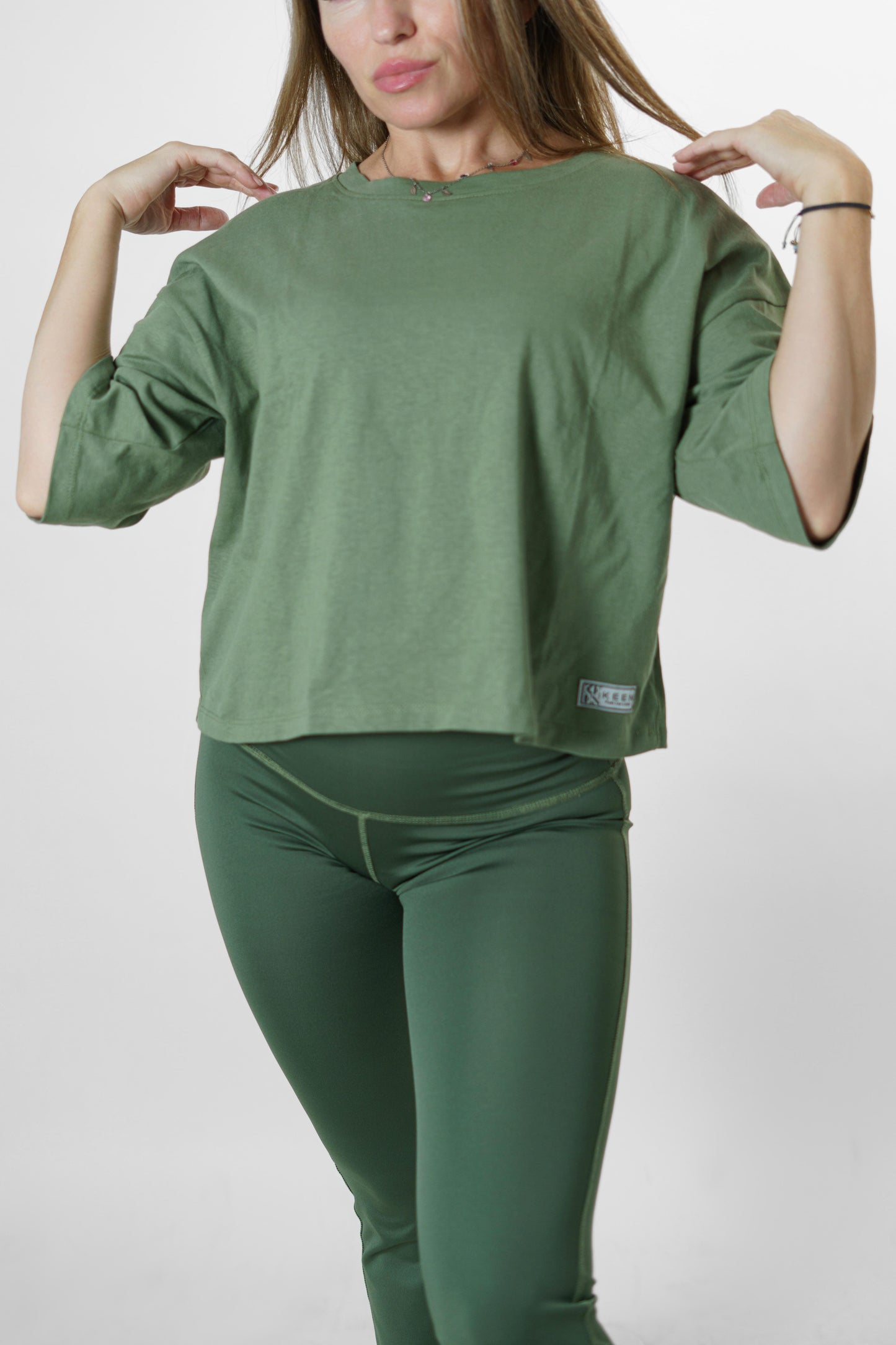 Croped Oversize Green