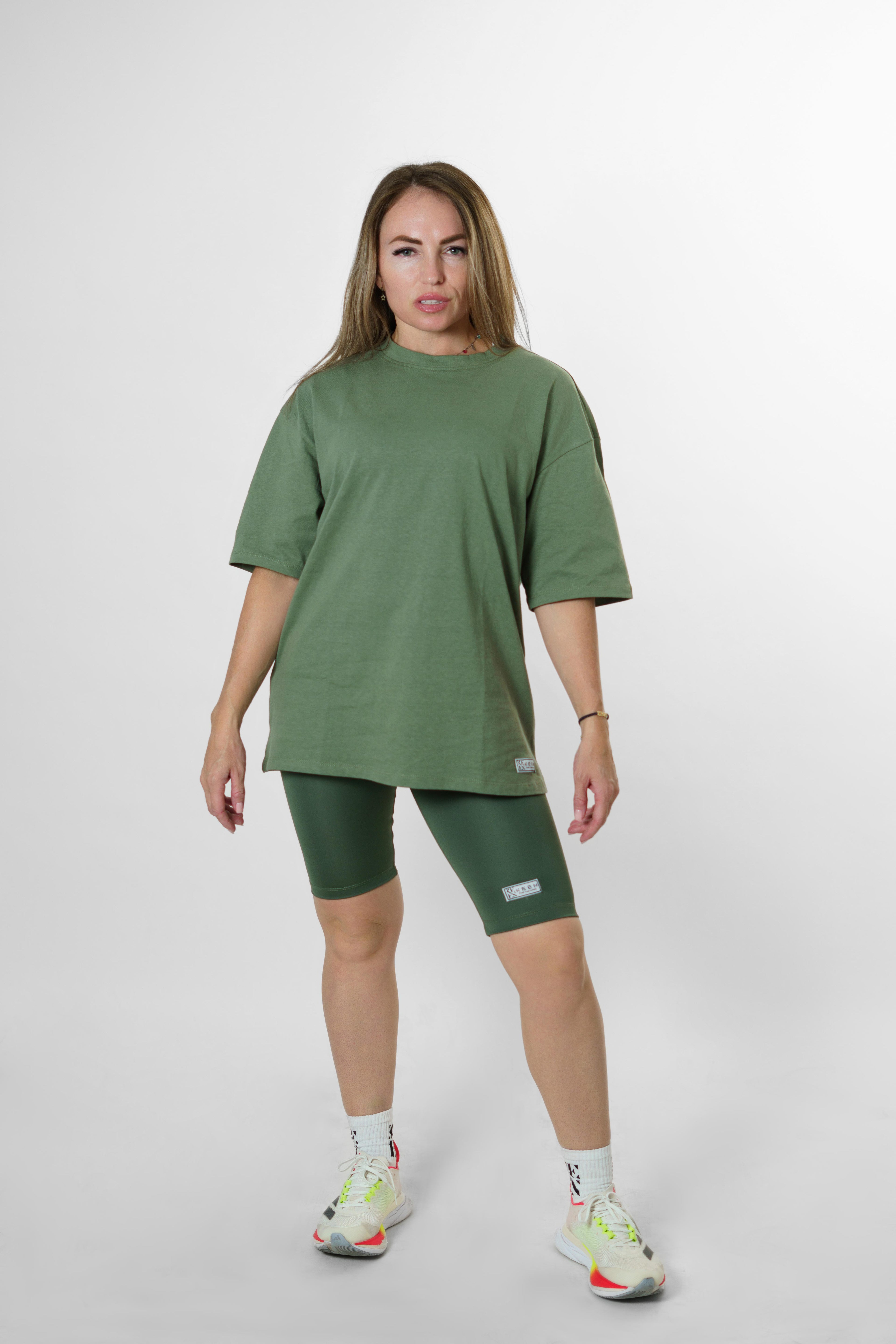 Long Oversized Tee Unisex Green