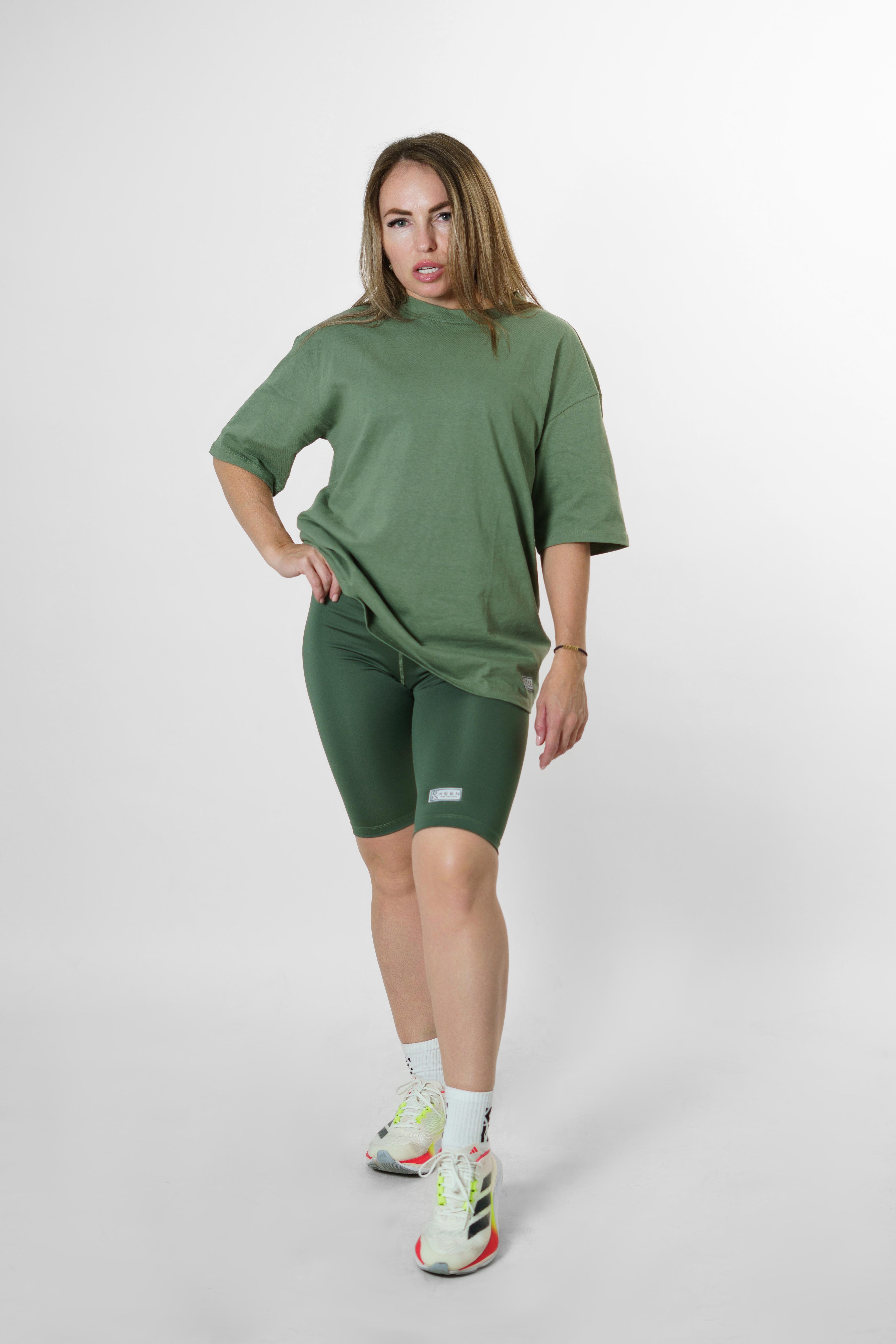 Long Oversized Tee Unisex Green