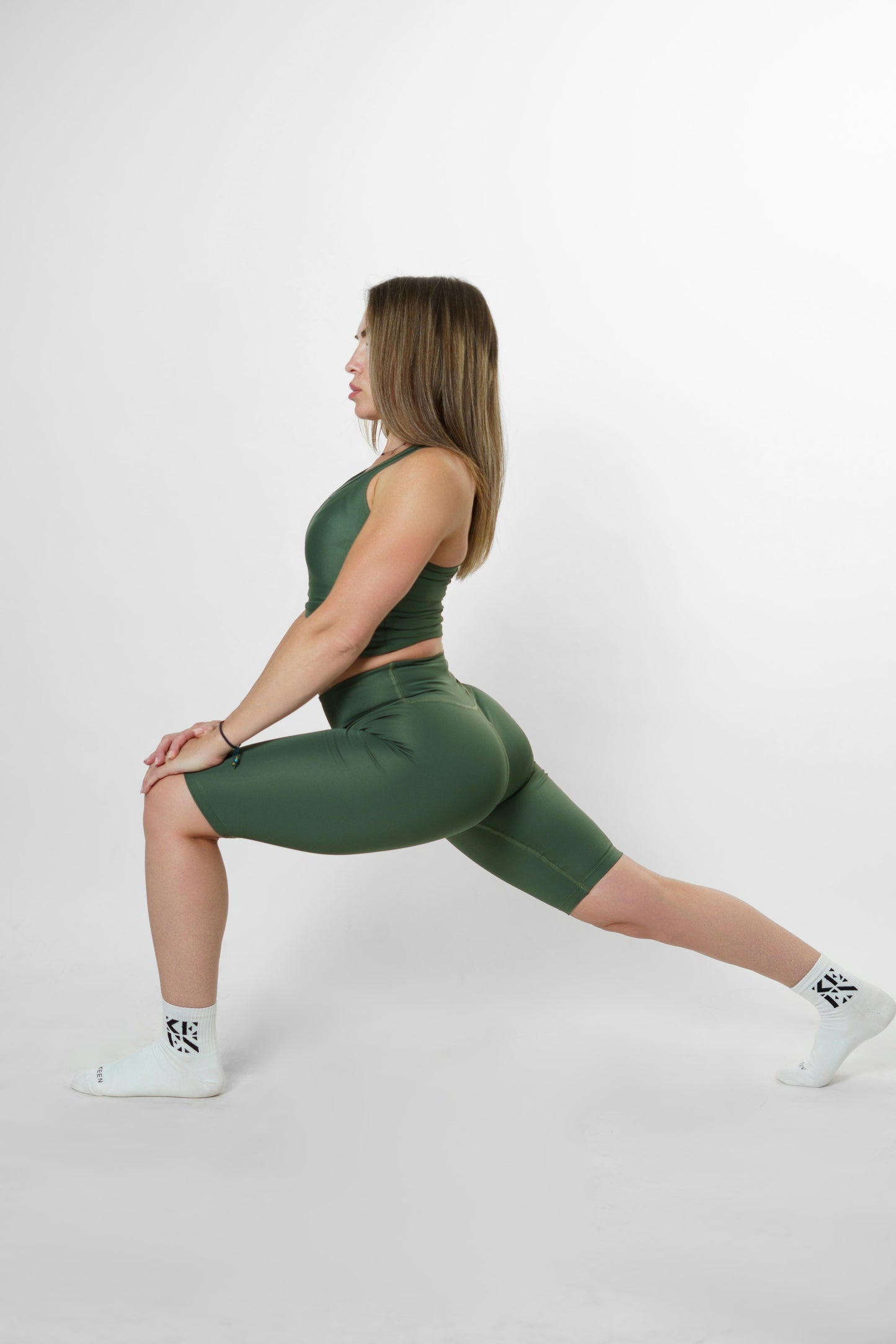 Long Biker Short Green