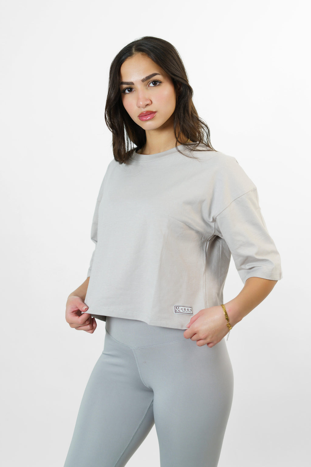 Croped Oversize Grey