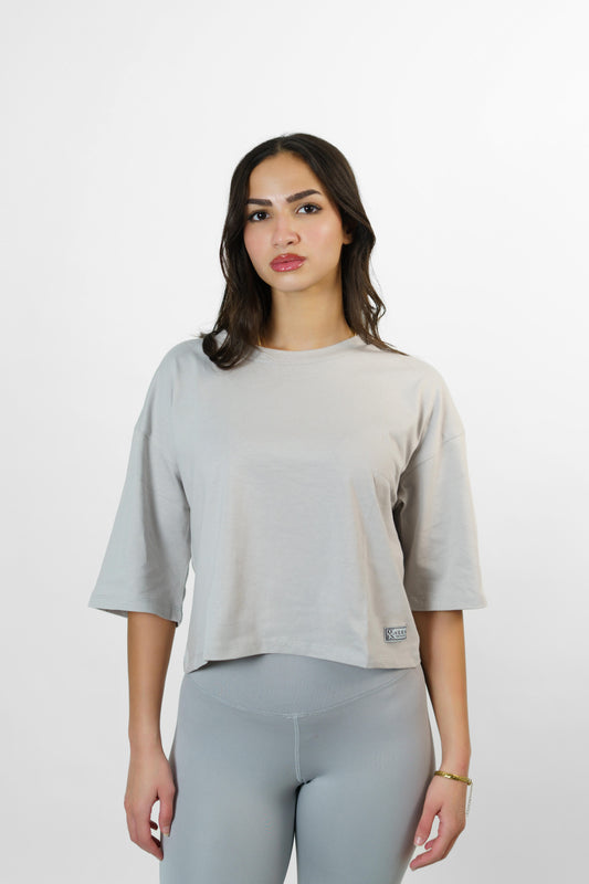 Croped Oversize Grey