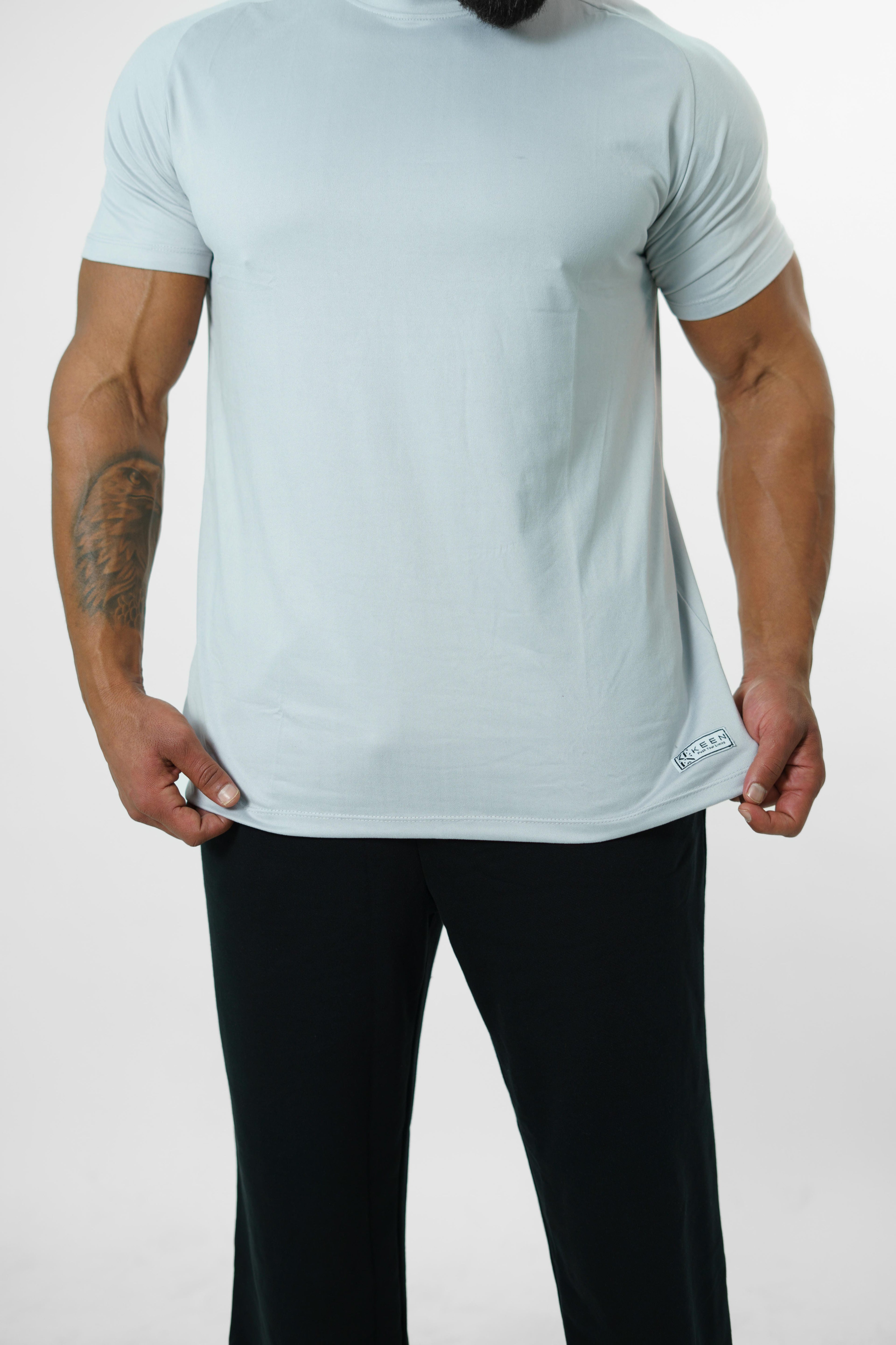Men Regular Short Sleeve Grey