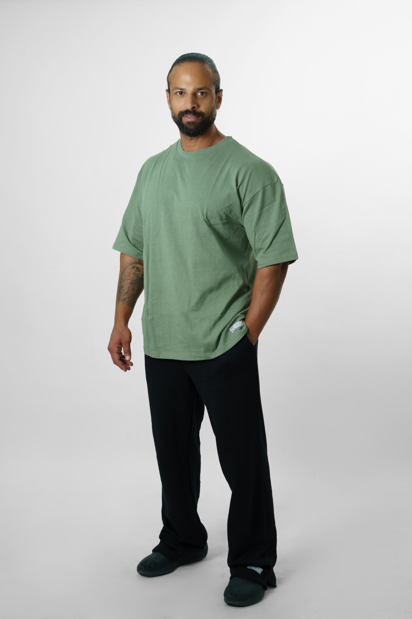 Long Oversized Tee Unisex Green