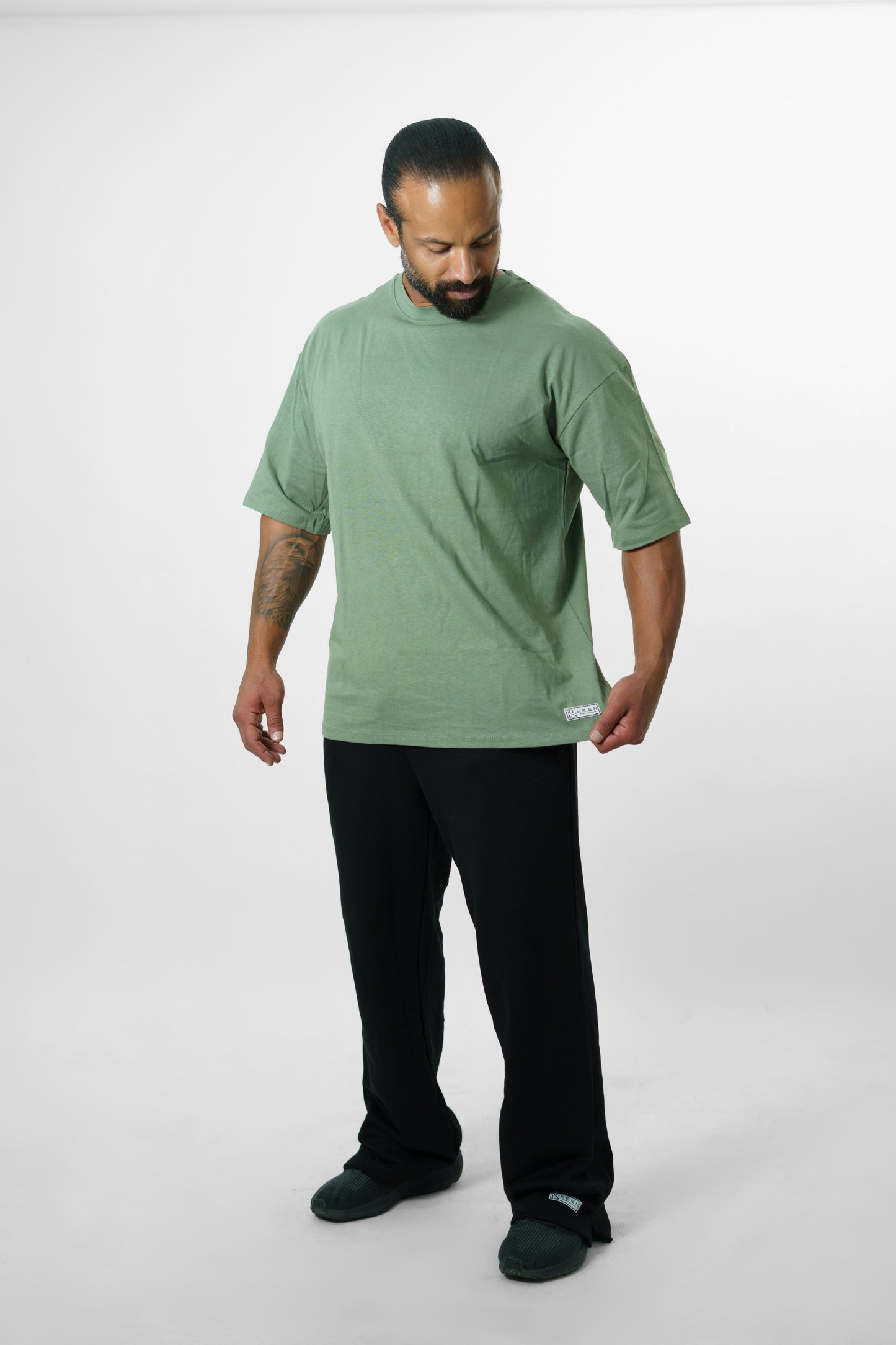 Long Oversized Tee Unisex Green