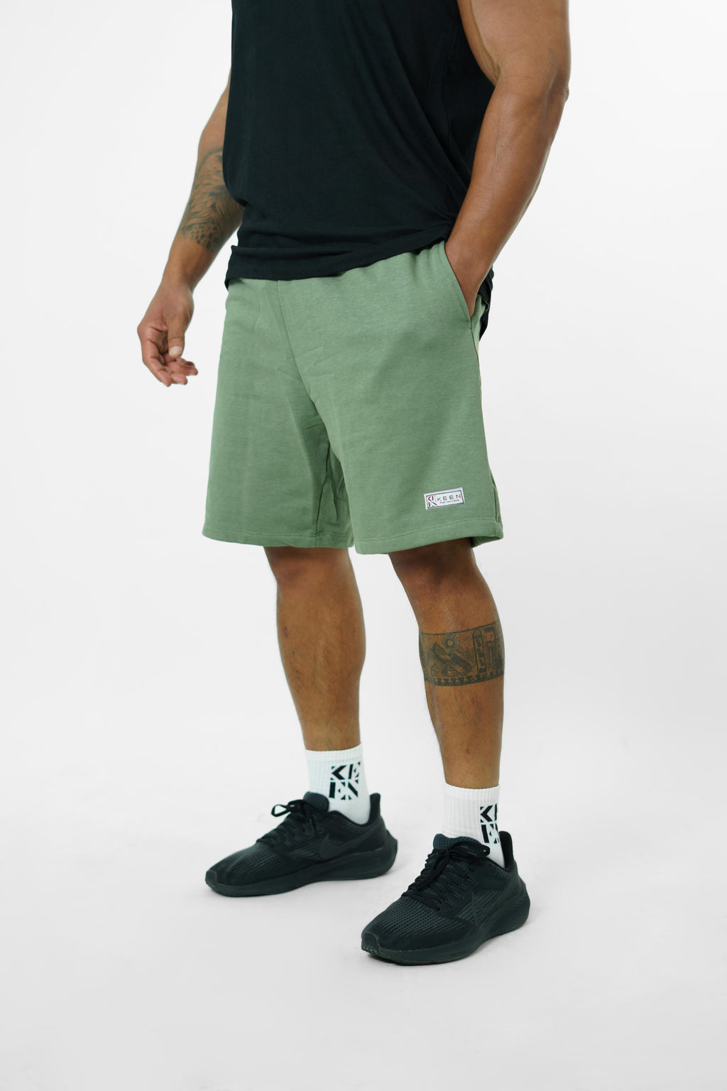 Men Regular Short Green