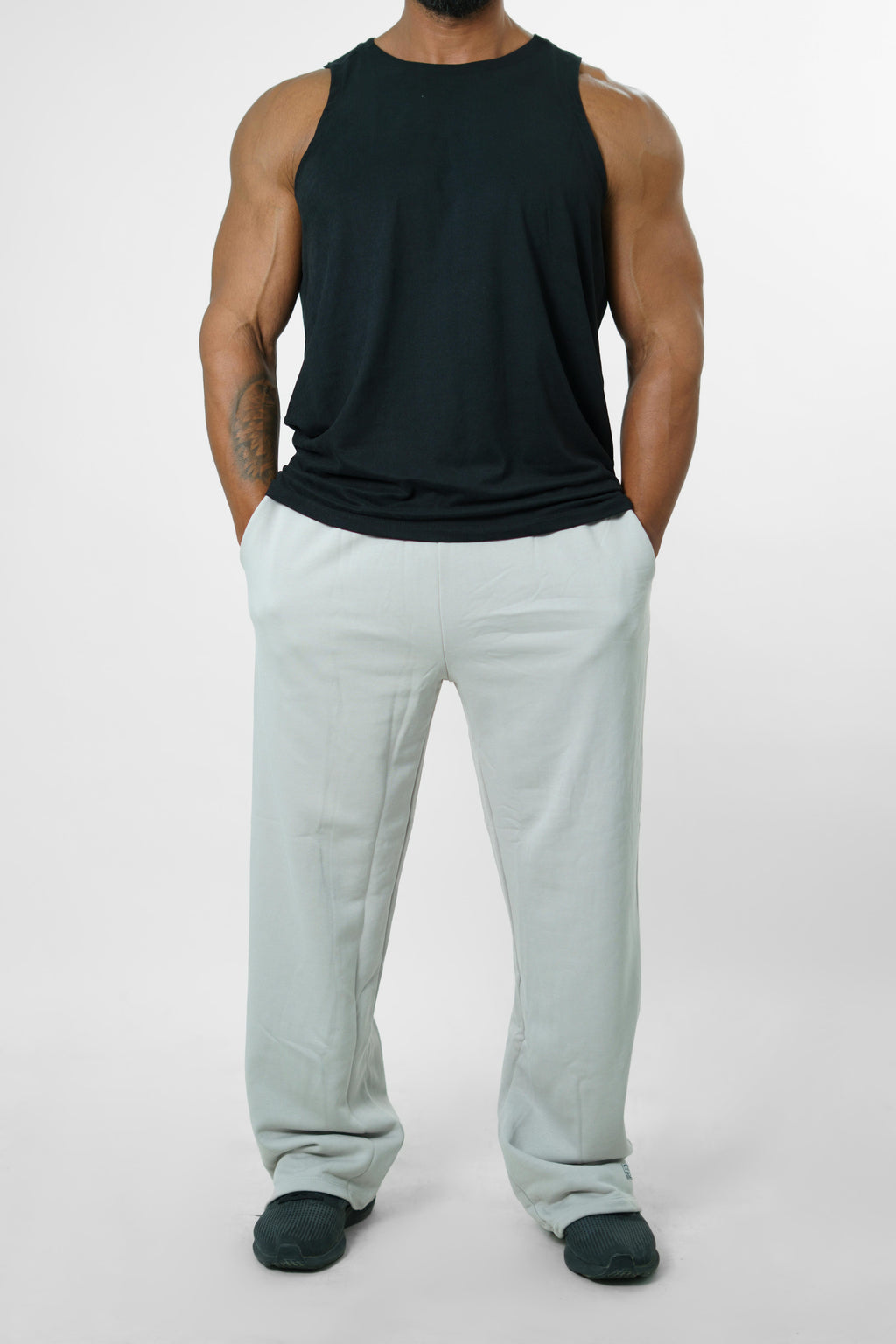 Straight Leg Pants Grey