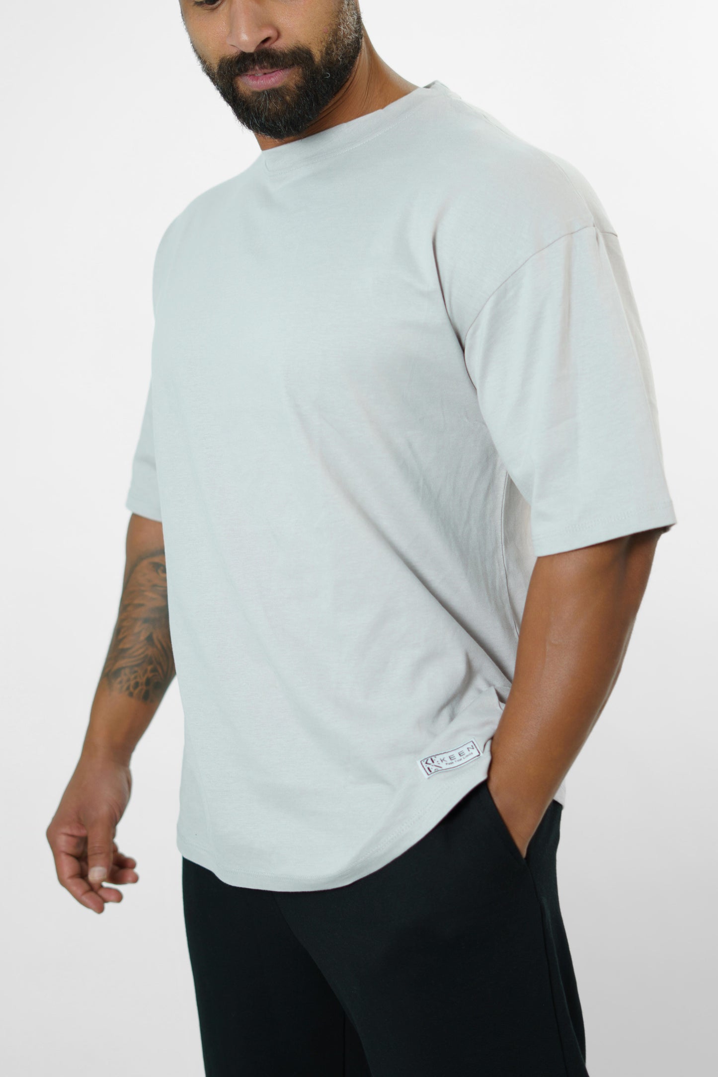 Long Oversized Tee Unisex Grey